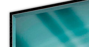 Kaschierung unter Acrylglas