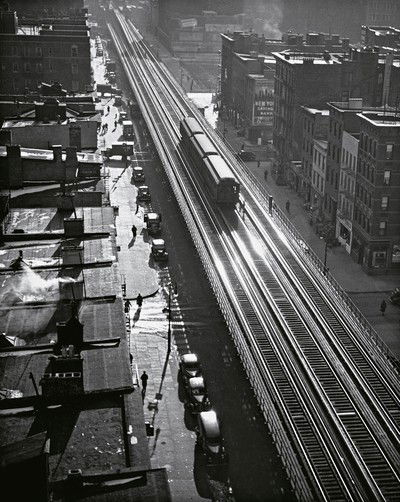 Die 9th Avenue Hochbahn im Sommer von Andreas Feininger