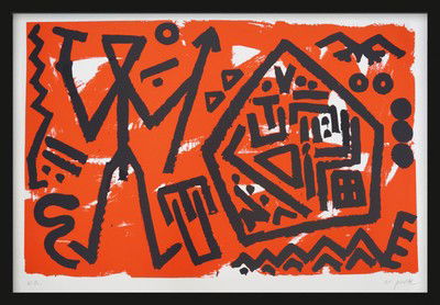 Pentagon rot von A.r. Penck