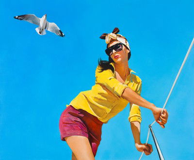 Girl with a Seagull von Boglárka Nagy