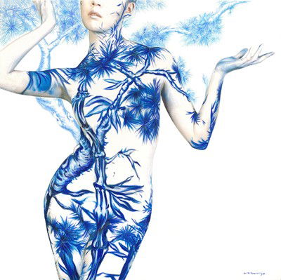 Blue White Porcelain 03 von Dallae Bae