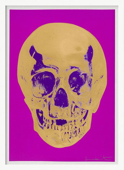 Till Death Do Us Part - Long Life - Purple African Gold Purple Imperial Purple Skull von Damien Hirst
