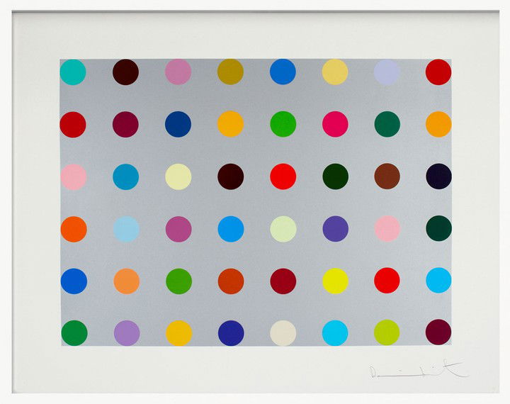 Spot - Print - Landscape - Silver - Histidyl by Damien Hirst Spot - Print - Landscape - Silver - Histidyl by Damien Hirst