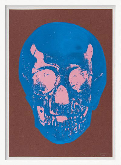 Till Death Do Us Part - Milk - Chocolate Brown True Blue Bubblegum Pink Skull von Damien Hirst