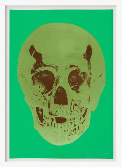 Till Death Do Us Part - Viridian - Leaf Green Chocolate Skull von Damien Hirst