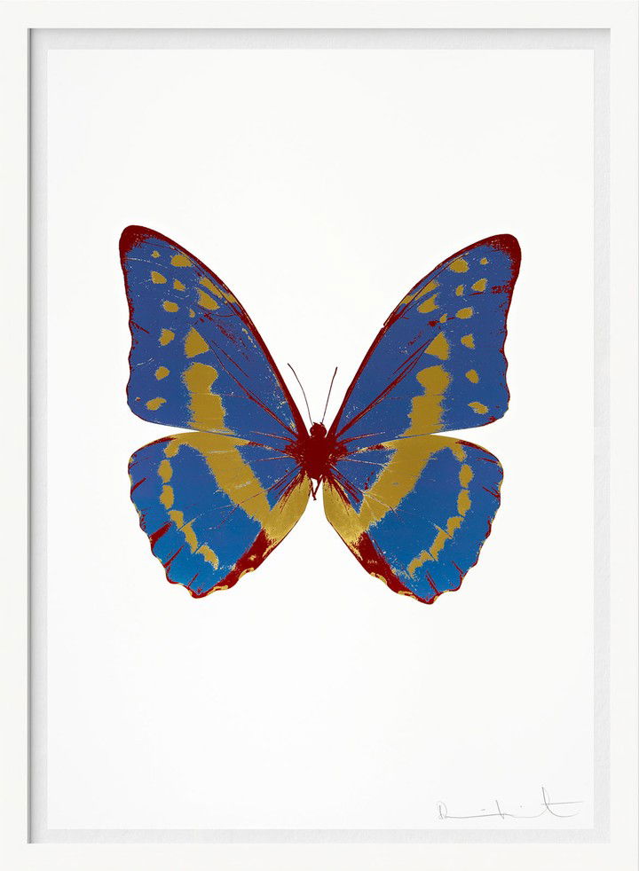 The Souls III - Frost Blue Oriental Gold Chilli Red by Damien Hirst The Souls III - Frost Blue Oriental Gold Chilli Red by Damien Hirst