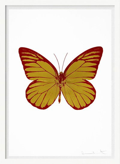 The Souls I - Oriental Gold Blind Impression Chilli Red von Damien Hirst