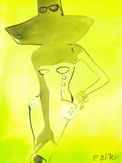 Citron Versace summer dress von Eduard Erlikh