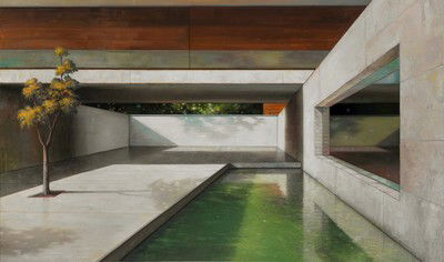 Modern house with bassin von Jens Hausmann