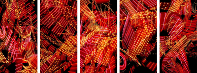 Las Vegas Flamingo Pentaptych von Jenny Okun