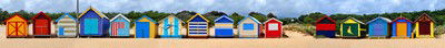 Brighton Beach Huts II von Michael Warrilow