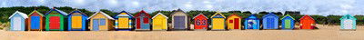 Brighton Beach Huts III von Michael Warrilow