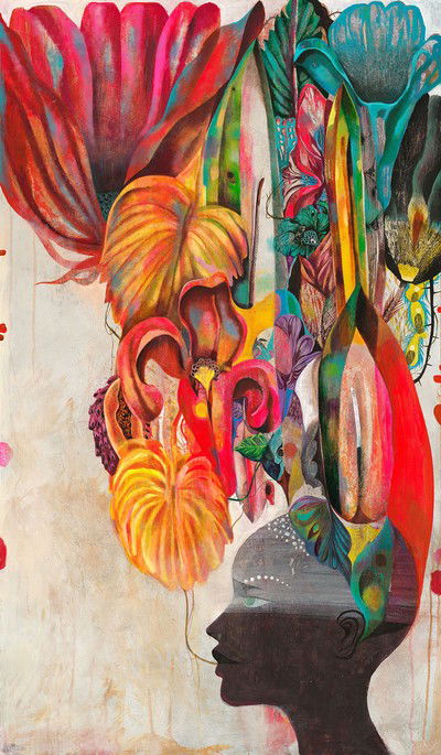 Strange Flowers Black Paradise von Olaf Hajek