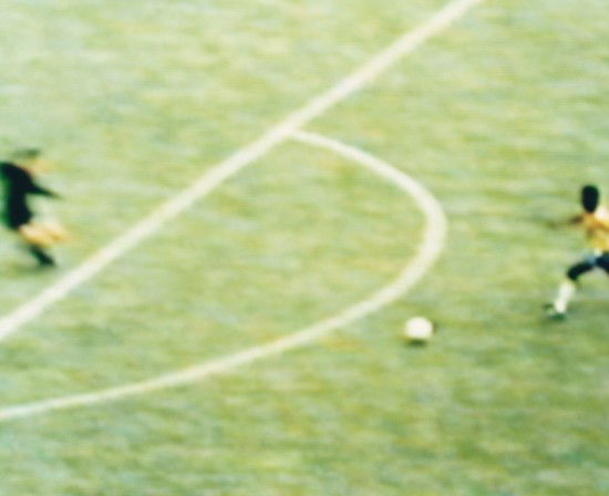 Pele and Ladislao Masurkiewicz Brazil v Uruguay, 3-1 (Semi-final) 17.06.1970, Estadio Jalisco, Guadalajara, Mexico