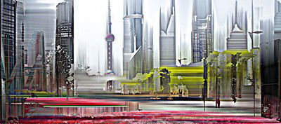 Shanghai Projections IV von Sabine Wild