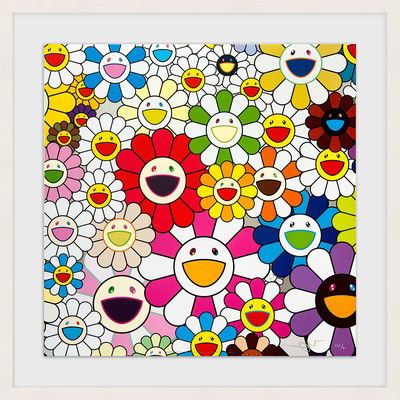 Flowers Blooming in This World and the Land of Nirvana von Takashi Murakami