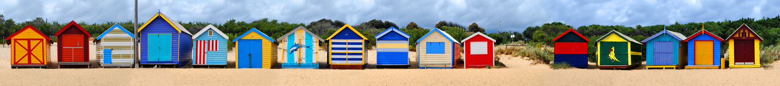 Brighton Beach Huts II - Michael Warrilow